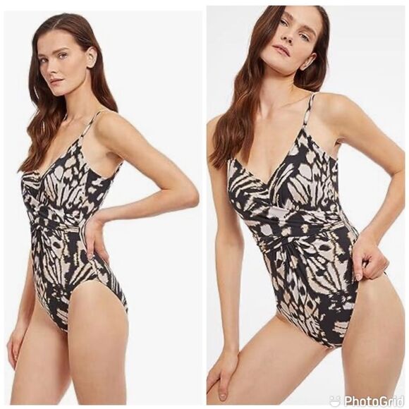 NWT GOTTEX MISS BUTTERFLY SURPLICE ONE PIECE SWIMSUIT - Picture 2 of 15